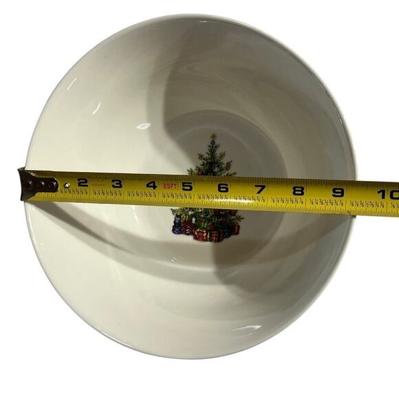 Christopher Radko Holiday Celebrations Christmas Tree 9 1/2" Veggie/Serving Bowl - Picture 7 of 8
